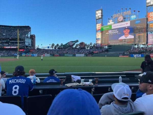 Oracle Park, section: 104, row: 4, seat: 8