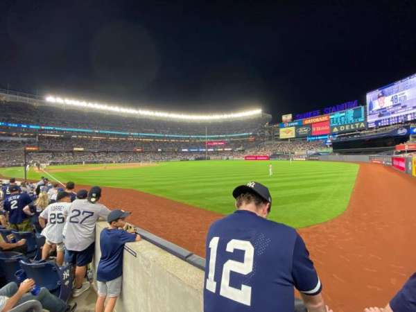 Yankee Stadium, section: 108, row: 2, seat: 9