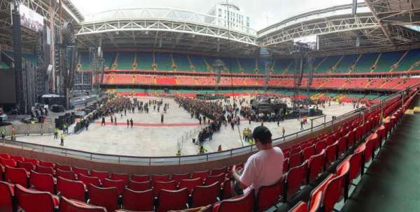 Principality Stadium, section: M31, row: 6, seat: 14