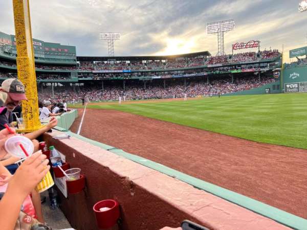 Fenway Park, section: Right Field Box 5, row: F, seat: 4