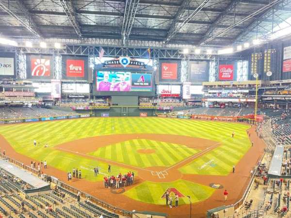 Chase Field, section: 210, row: 1, seat: 5