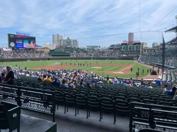Wrigley Field, section: 215, row: 3, seat: 2