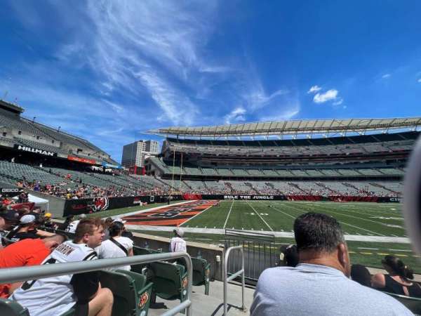 Paycor Stadium, section: 114, row: 5, seat: 18