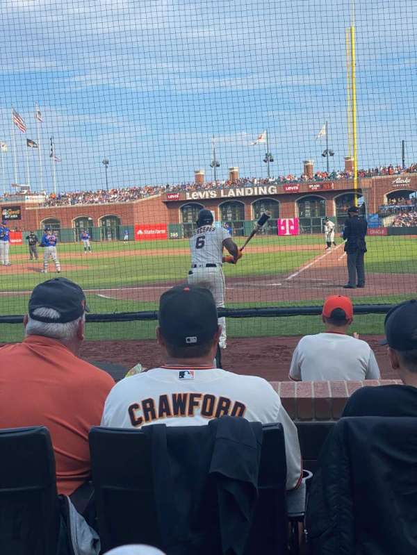 Oracle Park, section: 119, row: A, seat: 5