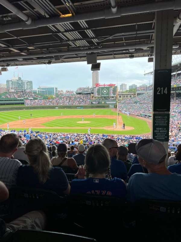 Wrigley Field, section: 214, row: 14, seat: 4