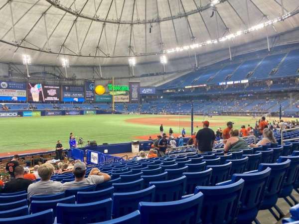 Tropicana Field, section: 129, row: V, seat: 6