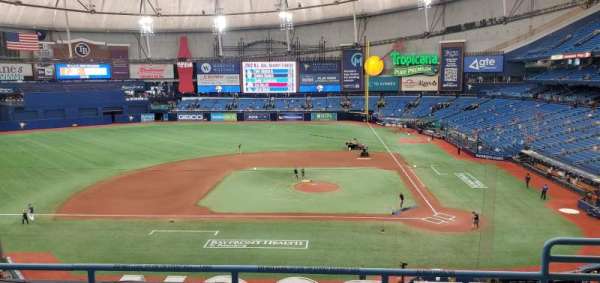 Tropicana Field, section: 209, row: E, seat: 21