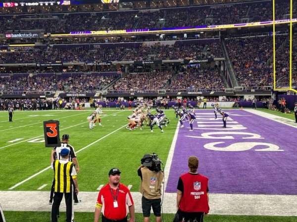 U.S. Bank Stadium, section: 105, row: 2, seat: 15