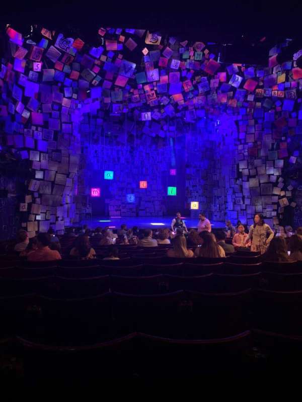 Cambridge Theatre, section: Stalls, row: R, seat: 24