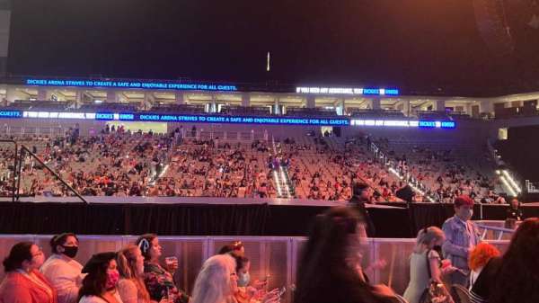 Dickies Arena, section: 106, row: 1, seat: 4