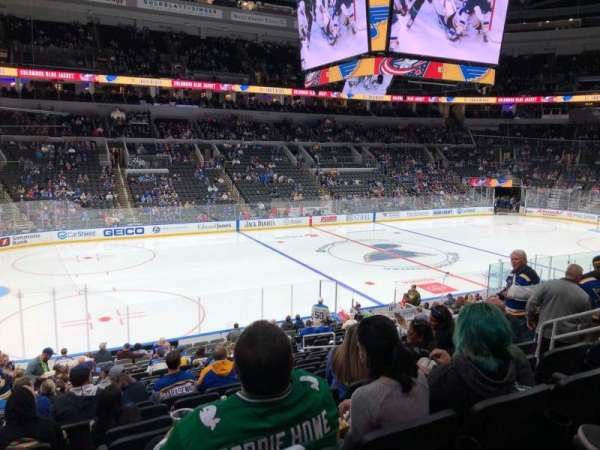 Enterprise Center, section: 105, row: W, seat: 10