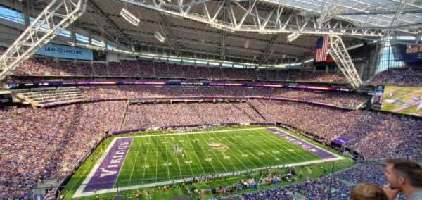 U.S. Bank Stadium, section: 343, row: 2, seat: 13