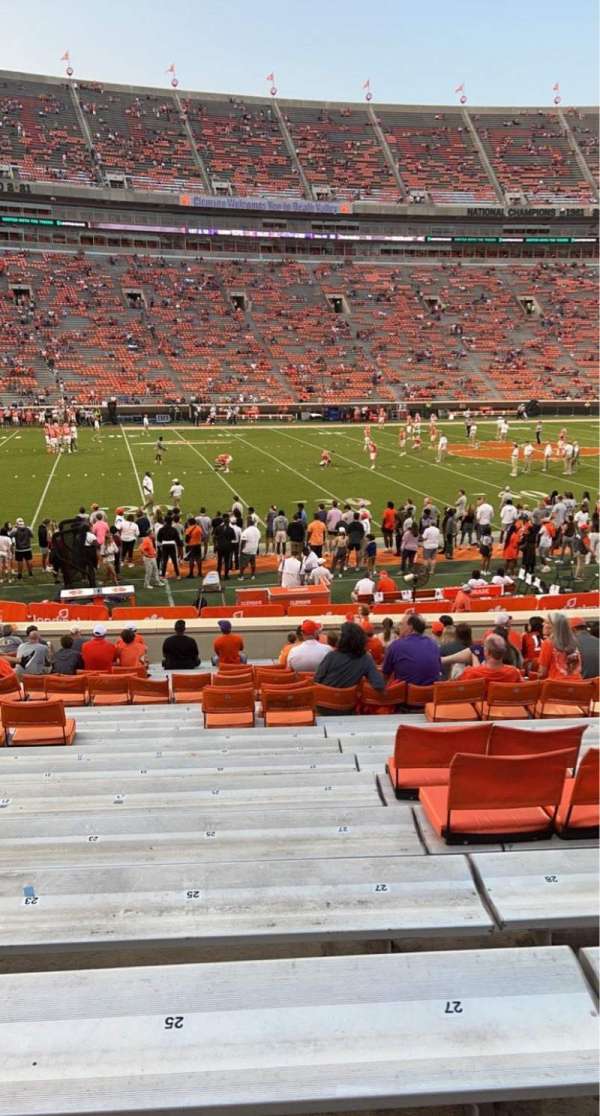 Memorial Stadium, Clemson, section: H, row: V, seat: 25