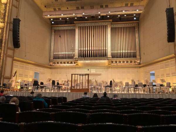 Symphony Hall, Boston, section: Orchestra, row: N, seat: 15