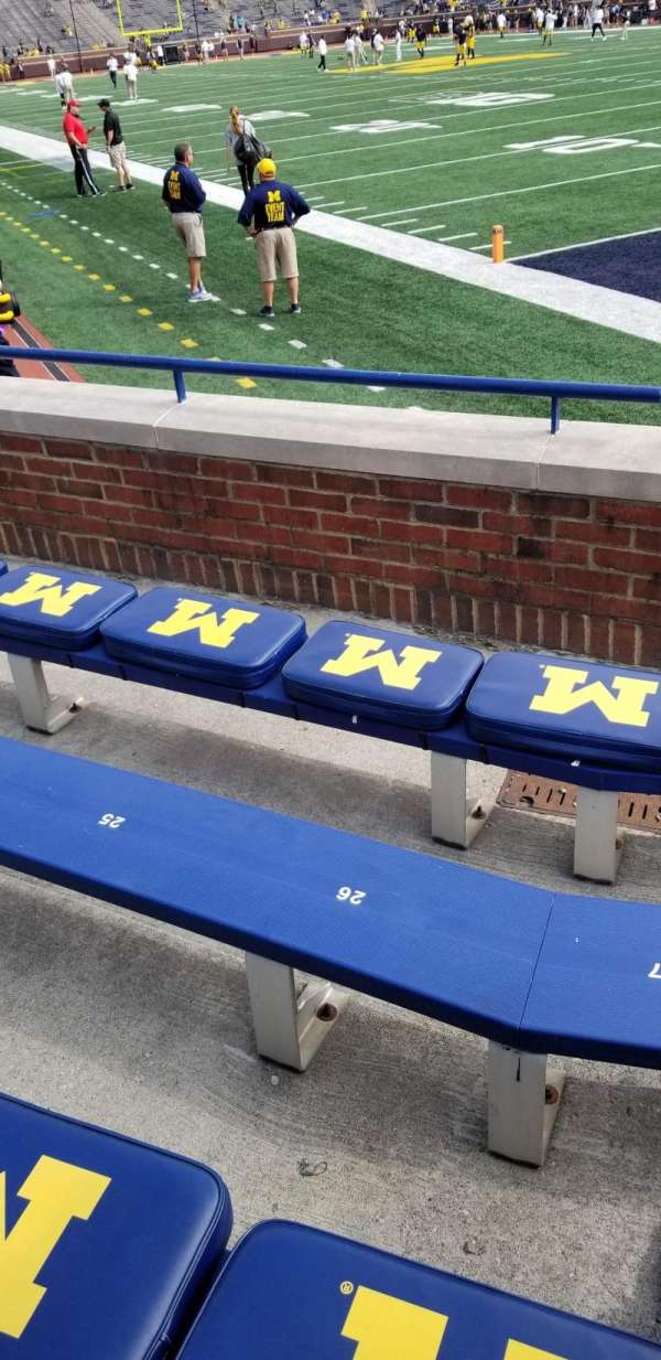 Michigan Stadium, section: 18, row: 2, seat: 28