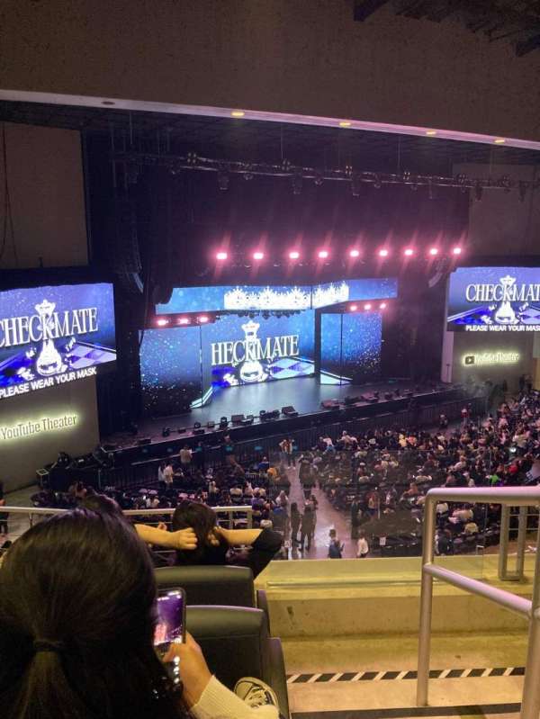 YouTube Theater, section: 202, row: D, seat: 22