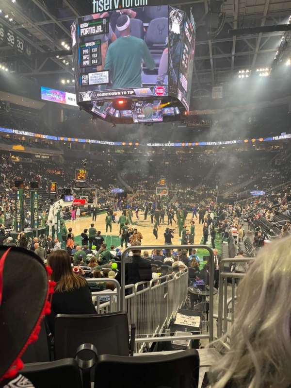 Fiserv Forum, section: 121, row: 8, seat: 2