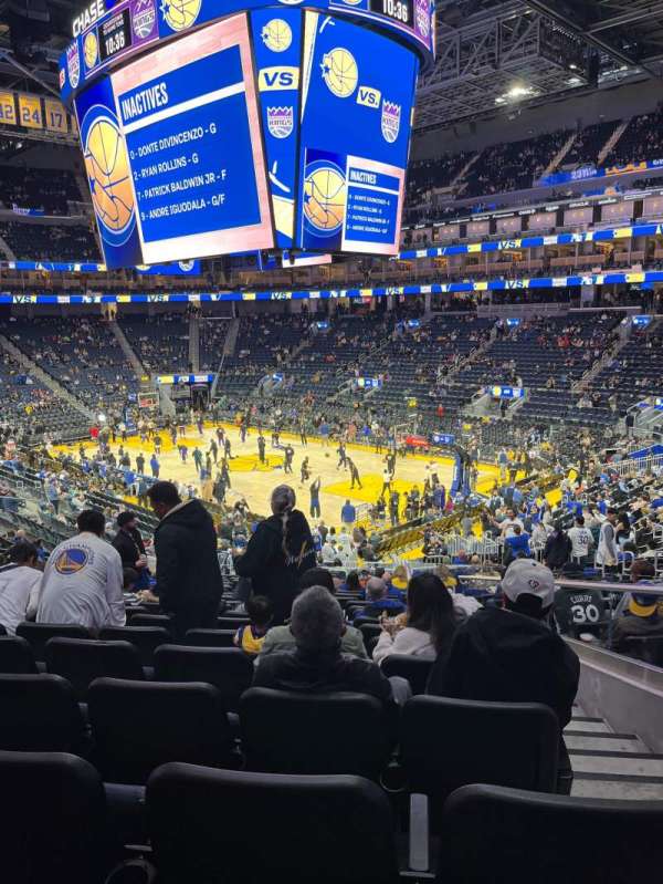 Chase Center, section: 101, row: 18, seat: 1-2
