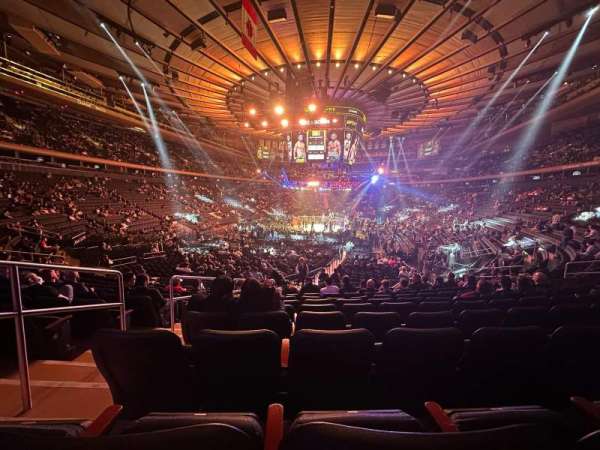 Madison Square Garden, section: 102, row: 15, seat: 2