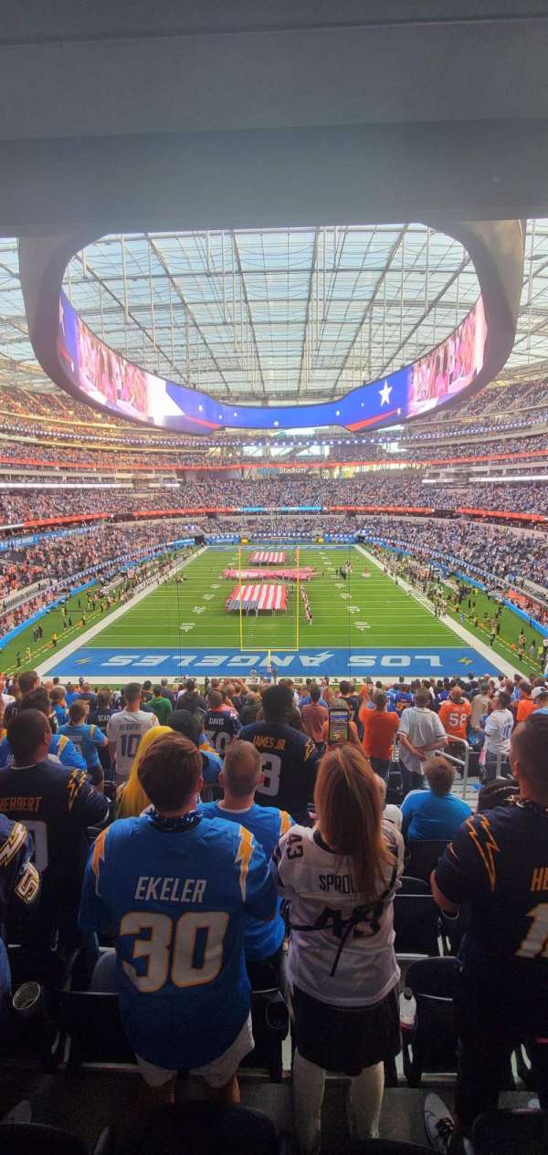 SoFi Stadium, section: 207, row: 19, seat: 5