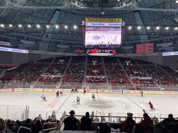 Bojangles' Coliseum, section: 123, row: P, seat: 13
