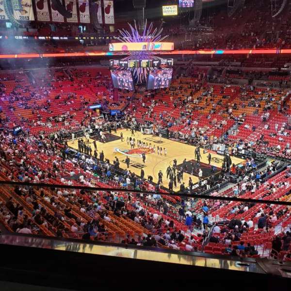 Kaseya Center, section: 305, row: 1, seat: 1