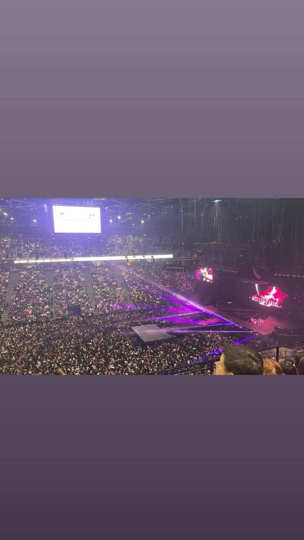 Accor Arena, section: Balcon E, row: 86, seat: 25