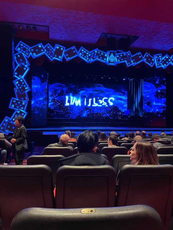 The Mirage Theatre, section: 102, row: Kk, seat: 2