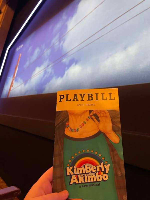Booth Theatre, section: Orchestra R, row: BB, seat: 2