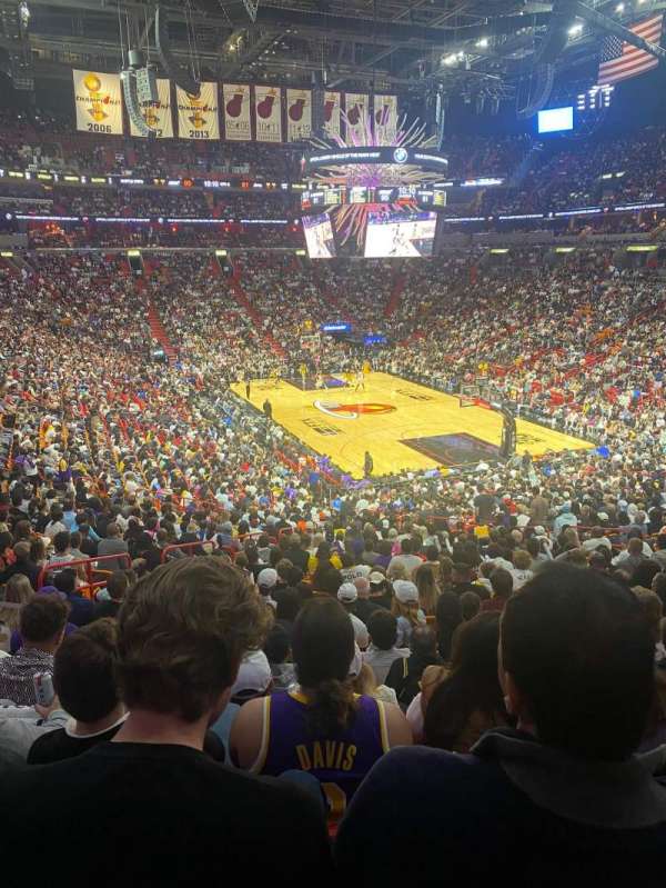 Kaseya Center, section: 102, row: 33, seat: 17