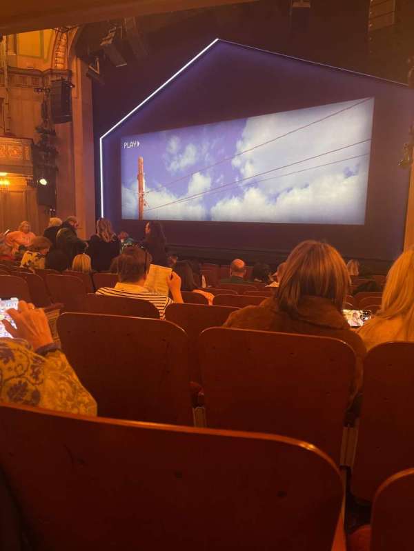 Booth Theatre, section: Orchestra R, row: L, seat: 8