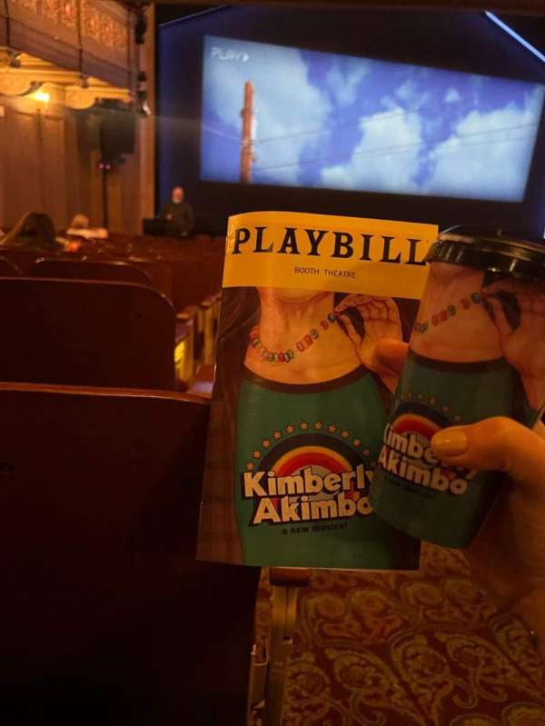 Booth Theatre, section: Orchestra L, row: O, seat: 1