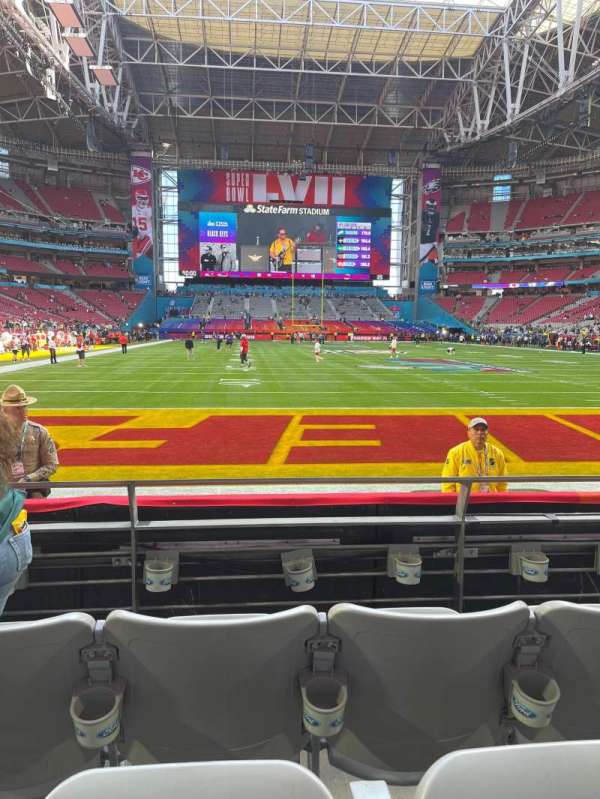 State Farm Stadium, section: 120, row: 3, seat: 15