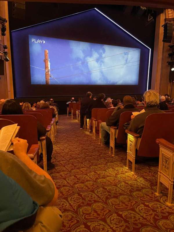 Booth Theatre, section: Orchestra L, row: M, seat: 1