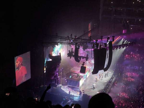 The O2, London, section: 403, row: Q, seat: 500