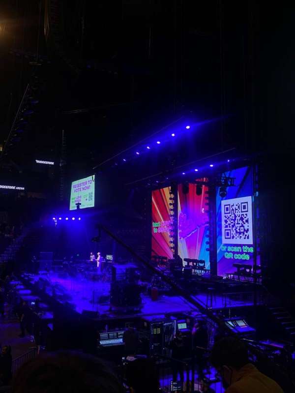 Bridgestone Arena, section: 107, row: LL, seat: 8