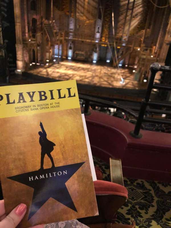 Citizens Bank Opera House, section: Dress Circle RC, row: BB, seat: 101