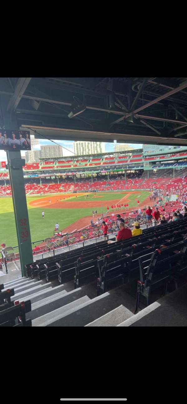 Fenway Park, section: Grandstand 33, row: 12, seat: 1