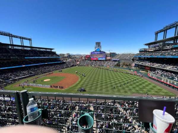 Coors Field, section: L318, row: 1, seat: 8