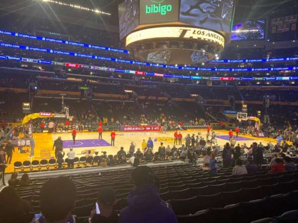 Crypto.com Arena, section: 112, row: 16, seat: 19