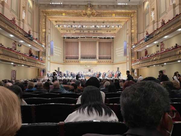 Symphony Hall, Boston, section: Orchestra, row: GG, seat: 19