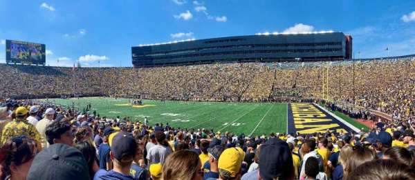 Michigan Stadium, section: 40, row: 20, seat: 1