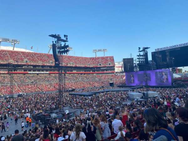 Raymond James Stadium, section: 106, row: WCW, seat: 13
