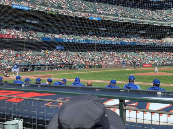 Oracle Park, section: 108, row: C, seat: 1