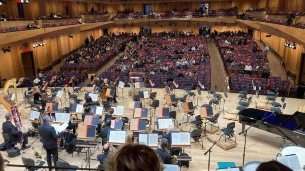 David Geffen Hall, section: Parterre, row: DD, seat: 203