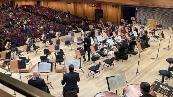 David Geffen Hall, section: First Tier Stage Side R, row: A, seat: 6