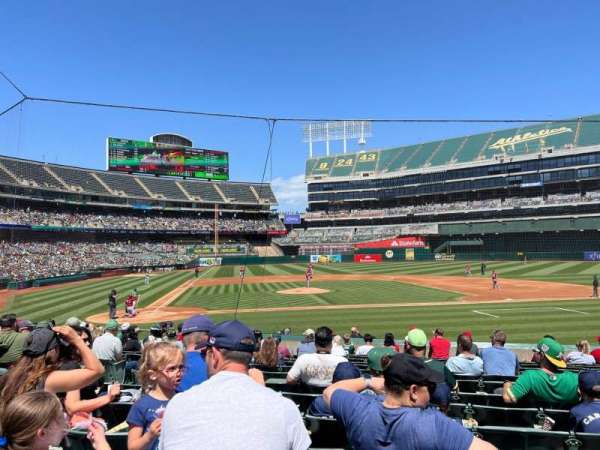 Oakland Coliseum, section: 114, row: 18, seat: 10