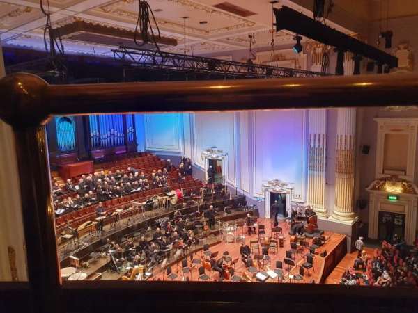 Usher Hall, section: Upper Circle, row: A, seat: 84