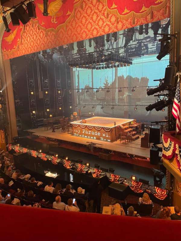 Bernard B. Jacobs Theatre, section: Mezzanine R, row: A, seat: 18