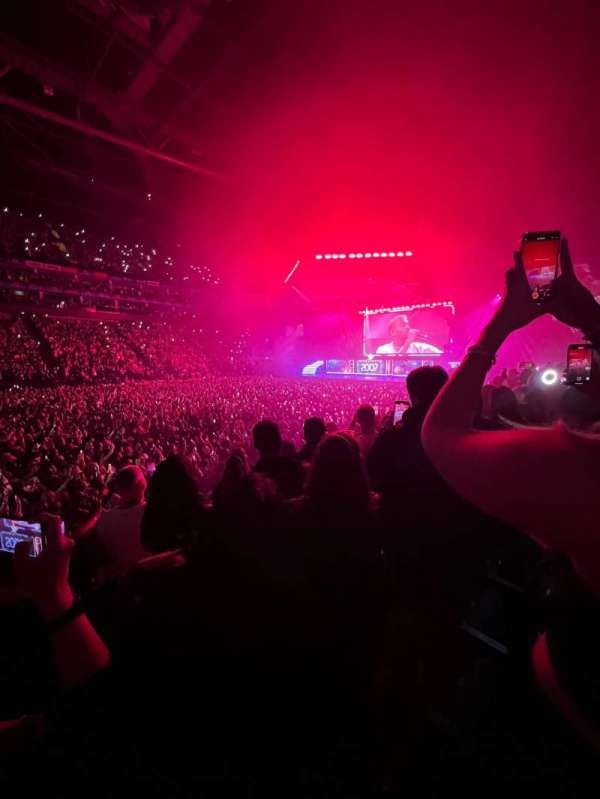 The O2, London, section: 111, row: j, seat: 325